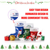 30PCS Christmas Stocking Ziplock Gift Bags with Ties Assorted Sizes