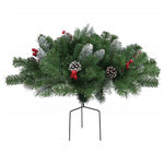 Artificial Pathway Christmas Tree with LEDs Green 15.7" PVC