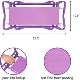 Bosonshop Garden Kneeler Seat, Folding Kneeling Bench Stool,Tool Pouches Soft EVA Foam for Gardening, Purple