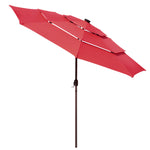 outdoor furniture 10Ft 3-Tiers 32LEDS Patio Umbrella Red or color