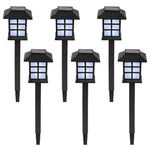 6pcs White LED Solar Lantern Torch Light Garden Landscape Lighting