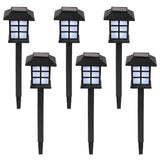 6pcs White LED Solar Lantern Torch Light Garden Landscape Lighting