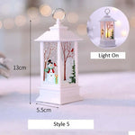 Santa Claus Snowman Lantern Light Merry Christmas Decor For Home