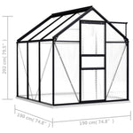 Greenhouse with Base Frame Anthracite Aluminum 38.9 ft²