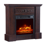 ZOKOP SF103-18G HA203-32 32 inches Wood Brown electric Fireplace Cabinet 1400W Single Color, Small Remote