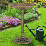 New Design Outdoor Garden Green  Patina finish Pedestal Bird Bath or Feeder