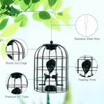 Outdoor Metal Seed Guard Deterrent Squirrel-Proof Caged Tube Wild Bird Feeder