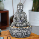 11.1-inch Meditation Buddha Water Fountain Relaxing Decor for Home Office