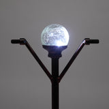 Solar Wind Spinner LED Lighting Glass Ball Kinetic Wind Dual Direction Decorative Lawn Wind Mill