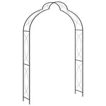 Decorative Metal Garden Arch Black 59.1"x13.4"x94.5" Iron