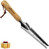 Gardtech Hand Weeder Multi Use Garden tool, Wooden Handle Stainless Steel Head,Transplanting, Pruning, Digging