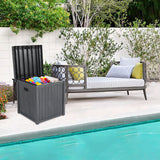 Free shipping 51gal 195L Outdoor Garden Plastic Storage Deck Box Chest Lockable Stool Waterproof