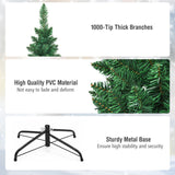 PVC Artificial Slim Pencil National Christmas Tree with Metal Stand