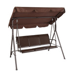 170*110*152cm With Canopy Teslin Cushion 250kg Load-Bearing Iron patio Swing