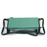 Outdoor 2-in-1 Garden Stool Kneeler Bench with Tool Bags, Kneeling Pad Portable Green