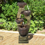 40inches Tall Modern Outdoor Fountain - Garden Fountain Contemporary Design for Garden, Patio Decor