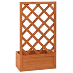 Garden Trellis Planter Orange 19.7"x9.8"x35.4" Solid Firwood