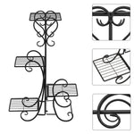 4 Potted Square Flower Metal Shelves Plant Pot Display Garden Stand Decoration