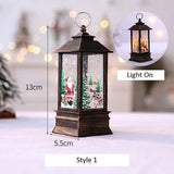 Santa Claus Snowman Lantern Light Merry Christmas Decor For Home