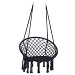 Hammock Chair Macrame Swing Max 330 Lbs Hanging Cotton Rope Chair for Indoor and Outdoor