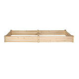 7.5 Feet Raised Garden Bed Wooden Planter Box 2 Separate Planting Space, 22"x 9"x 90"