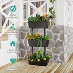 3-Tier Freestanding Vertical Plant Stand for Gardening , Herbs and Plants