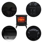 17inch 1400w Freestanding electric Fireplace, Color, Heating Wire,Rocker Flame,Switch Button,Temperature Control