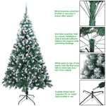 7FT Spray White PVC Christmas Tree 870 Branches