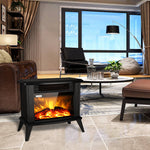 1500w Electric Fireplace Freestanding Heater 3D Realistic Flame Overheating Safety shut off