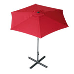 Outdoor Patio Table Market Beach Umbrella, Push Button Tilt 360 Degree, Rotation crank, Garden, Deck, Backyard, Pool