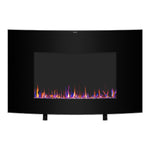 ZOKOP SF301-35 35" 1400W Cambrio Wall Hanging/Fireplace Single Color/Faux Wood/Remote Control Black