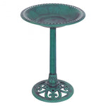 New Design Outdoor Garden Green  Patina finish Pedestal Bird Bath or Feeder