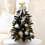 2ft Tabletop Artificial Mini Christmas Tree, Flocked Snow; Ornaments, Home & Office
