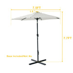 Outdoor Patio Table Market Beach Umbrella, Push Button Tilt 360 Degree, Rotation crank, Garden, Deck, Backyard, Pool