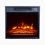 ZOKOP 47 Inch Brown Fireplace TV Cabinet 1400W Single Color/faux flame/Heating Wire/Remote Control