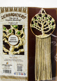 Design Works Zenbroidery DIY Macrame Wall Hanging Kit 8"X24"-Tree Of Life Home BOHO Wall Decor