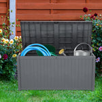 Free shipping 113gal Outdoor Garden Plastic Storage Deck Box Chest Lockable Seat Waterproof