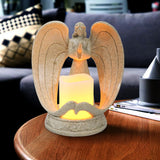 Nordic Style Resin Angel Electronic Candle Holder Living Room Christmas Decorations