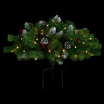 Artificial Pathway Christmas Tree with LEDs Green 15.7" PVC