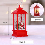 Santa Claus Snowman Lantern Light Merry Christmas Decor For Home