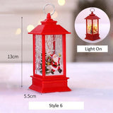 Santa Claus Snowman Lantern Light Merry Christmas Decor For Home