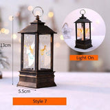 Santa Claus Snowman Lantern Light Merry Christmas Decor For Home