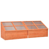 Garden Greenhouse Cold Frame Wood 70.9"x22.4"x24.4"