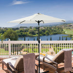 Outdoor Patio Table Market Beach Umbrella, Push Button Tilt 360 Degree, Rotation crank, Garden, Deck, Backyard, Pool