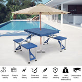 Picnic Portable Folding Tables and Chairs-Plastic PS Thickening