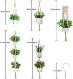 Macrame Plant Hangers with Hooks jute Rope Braided Hanging Planter Baskets