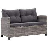 6 Piece Garden Sofa Set with Cushions Poly Rattan Dark Gray