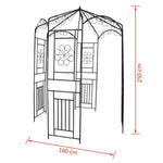 Gazebo Garden Arch 98.4" Black