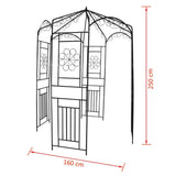 Gazebo Garden Arch 98.4" Black