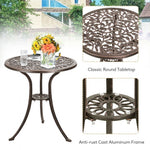 3 Pcs Cast Aluminum leaf anitque finish bronze Bistro Set